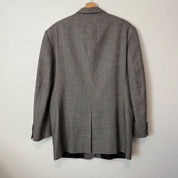 Brooks Brothers Vintage Y2k Plaid 2-Button Sports Coat Blazer Men's Size 46L - Picture 5 of 8